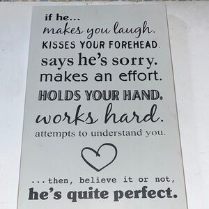 Charming Quote Wall Art in Black and White